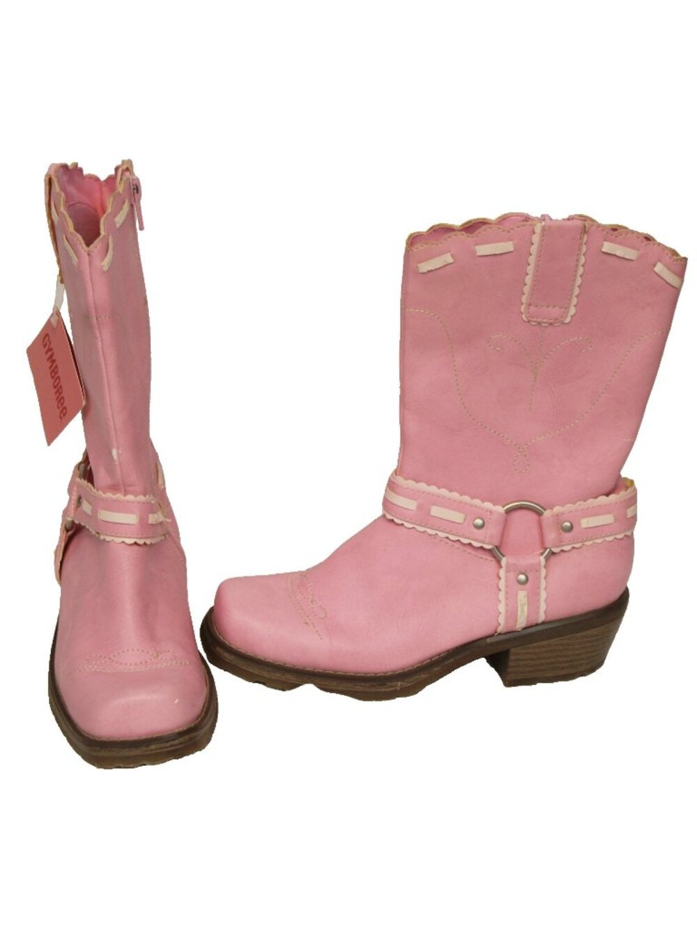 2006 Gymboree Park City Luxe Pink Western Boots Cowgirl Riding Girls sz 2